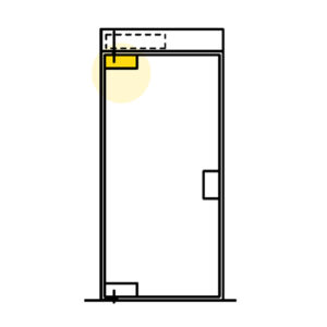 CASMA 054-65 Top Door Patch with Adaptor for Transom Closer