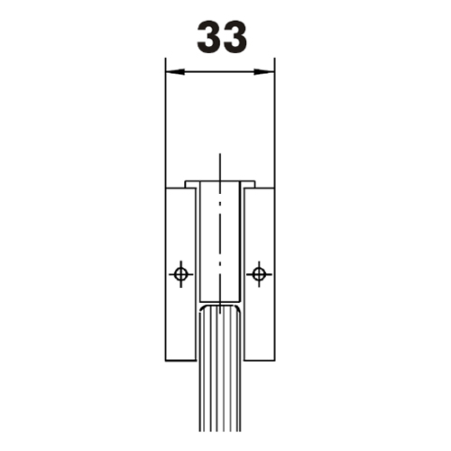 CASMA 054-65 Top Door Patch with Adaptor for Transom Closer