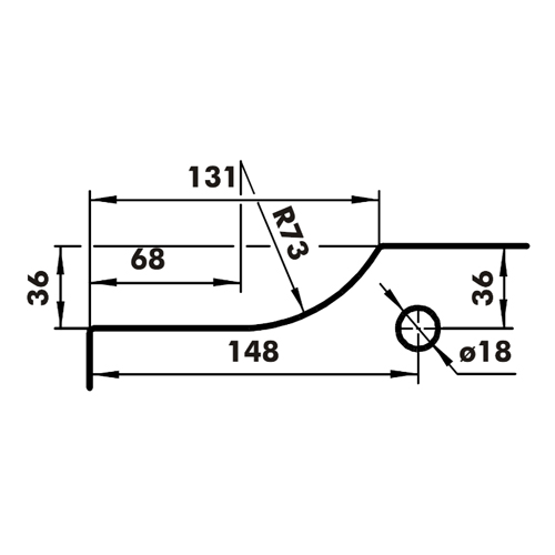 CASMA 054-65 Top Door Patch with Adaptor for Transom Closer