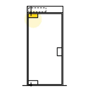 CASMA 054-67 Top Door Patch with Adaptor for Transom Closer