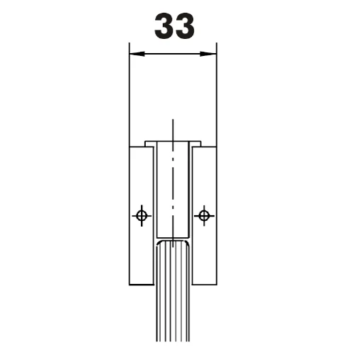 CASMA 054-67 Top Door Patch with Adaptor for Transom Closer