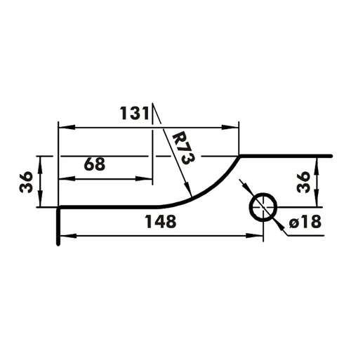 CASMA 054-67 Top Door Patch with Adaptor for Transom Closer