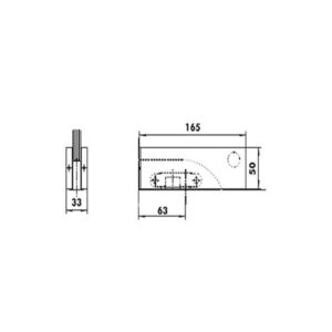 CASMA 055-63 Bottom Freeswing Patch with Adaptor