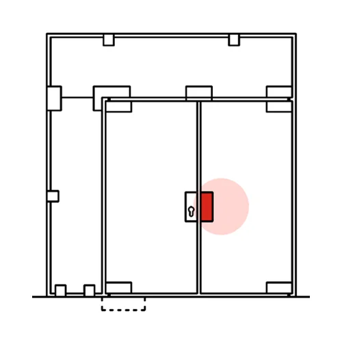 CASMA 068 Vertical Centre Lock Shot Keep with Stop