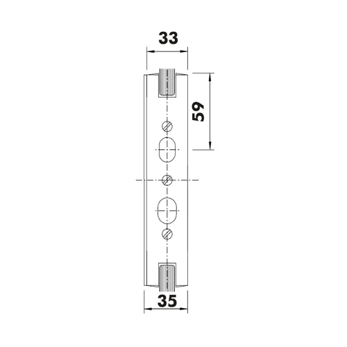 CASMA 068 Vertical Centre Lock Shot Keep with Stop
