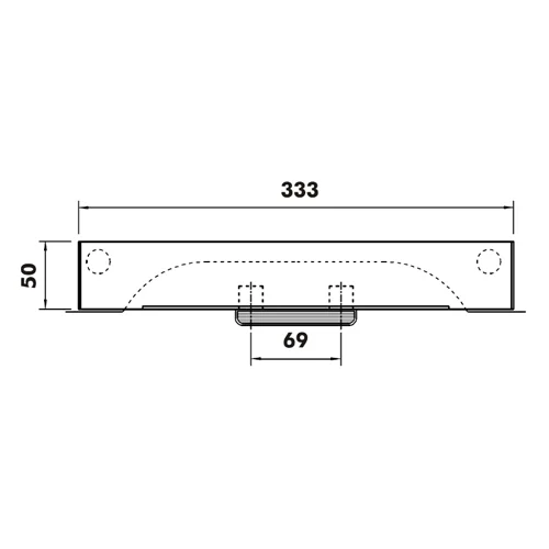 CASMA 089 Transom Double Door Lock Shoot Keep with Stop