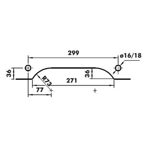 CASMA 089 Transom Double Door Lock Shoot Keep with Stop