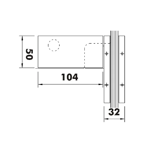 CASMA 095 Transom Side Panel Patch with Lock Shoot Keep & Fin