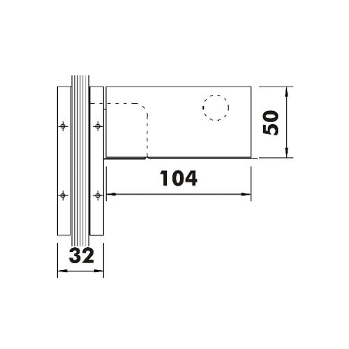 CASMA 096 Transom Side Panel Patch with Lock Shoot Keep & Fin