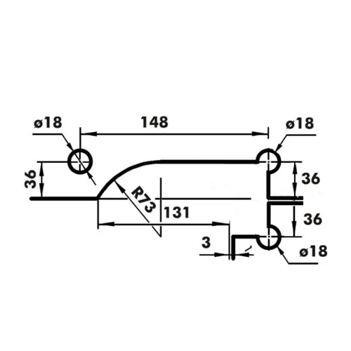 CASMA 096 Transom Side Panel Patch with Lock Shoot Keep & Fin