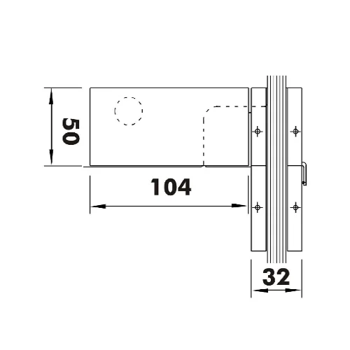 CASMA 097 Transom Side Panel Patch with Lock Shoot Keep, Fin & Stop