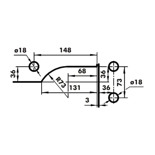 CASMA 097 Transom Side Panel Patch with Lock Shoot Keep, Fin & Stop