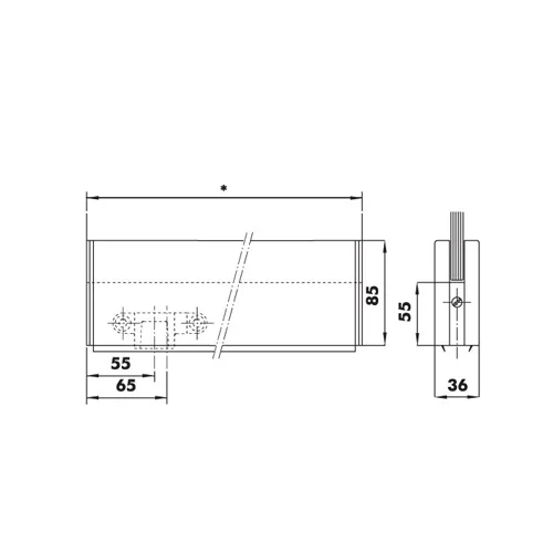 CASMA 041 Bottom Door Rail Non-Locking