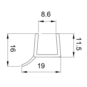 Colcom 8PT1-20 Shower Seal 2.5m