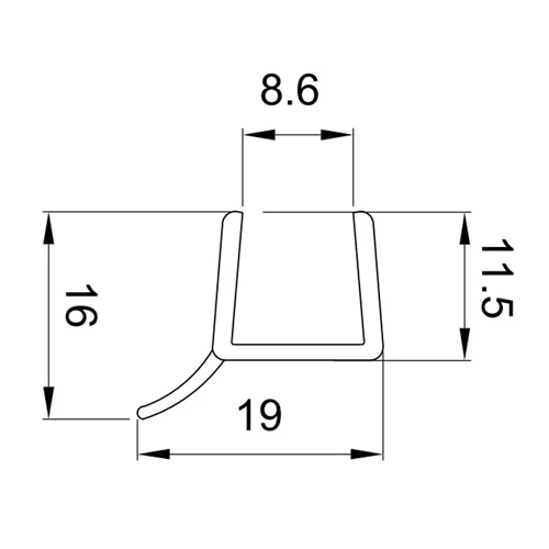 Colcom 8PT1-20 Shower Seal 2.5m