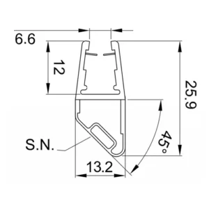 Colcom 8PT1-60/61 Magnetic Shower Seal 2.5m