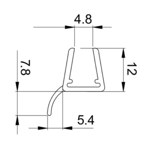 Colcom 8PT8-20 Shower Seal 2.2m
