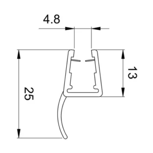 Colcom 8PT8-30 Shower Seal 2.2m