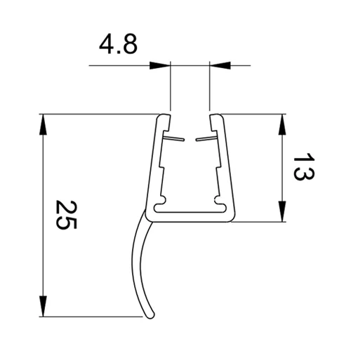 Colcom 8PT8-30 Shower Seal 2.2m