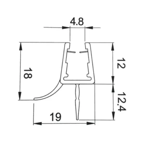 Colcom 8PT8-35 Shower Seal 2.2m