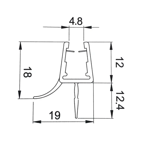 Colcom 8PT8-35 shower Seal 2.2m
