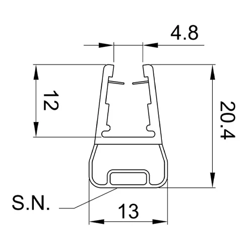 Colcom 8PT8-50 Magnetic Shower Seal 2.2m