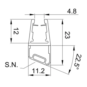 Colcom 8PT8-70/71 Magnetic Shower Seal 2.2m