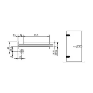 CASMA 13200 Claustra Internal Door Hinge