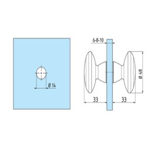 Colcom 5401 Shower Door Handle