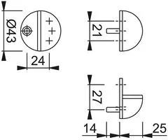 Shielded oval door stop - Image 2