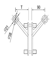 2 Arm Fin Spider Fitting - 200mm Heavy Duty - Image 3