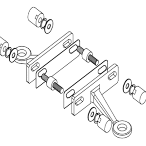 2-Way Structural Glass Spider Fitting – 200mm