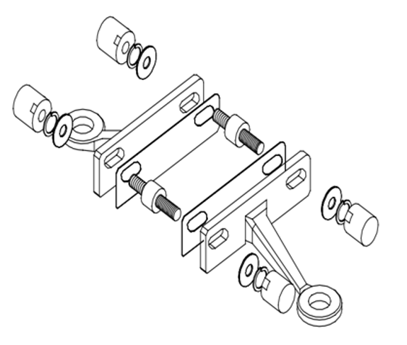 2-Way Structural Glass Spider Fitting - 200mm - Image 2