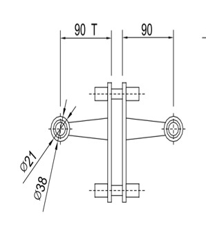 2-Way Structural Glass Spider Fitting - 200mm - Image 3