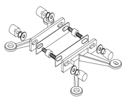 4 Arm Fin Spider Fitting – 200mm Heavy Duty