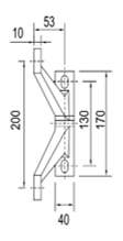 4 Arm Fin Spider Fitting - 200mm Heavy Duty - Image 4
